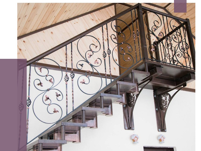 Кованые лестницы в Гае от 79295 руб. под ключ