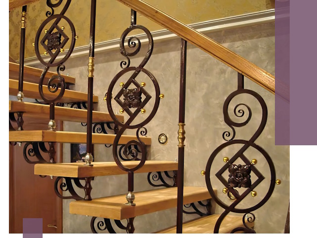 Изготовление кованых лестниц под ключ в Гае