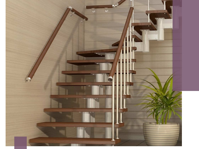 Изготовление модульных лестниц под ключ в Гае