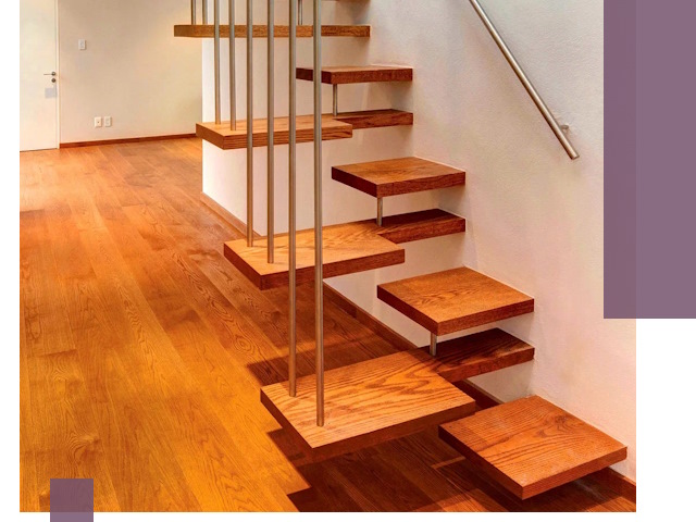 Лестницы «гусиный шаг» на заказ в Гае для узких пространств