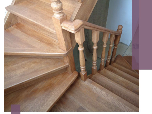 Дубовые лестницы под ключ в Гае: изготовление и монтаж