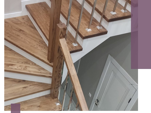 Обшивка металлических лестниц под ключ в Гае