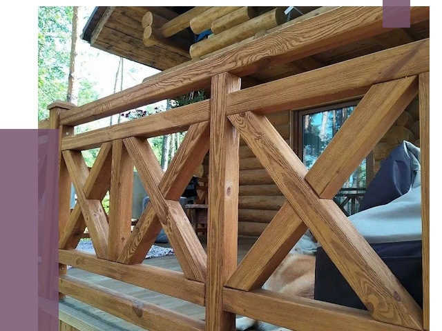 Деревянные перила под ключ в Гае от 7625 руб. 