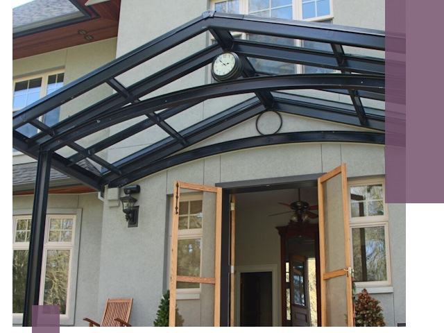 Изготовление и монтаж навесов и козырьков в Гае