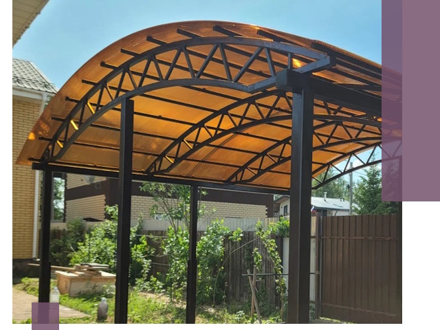 Изготовление навесов под ключ в Гае из качественных материалов