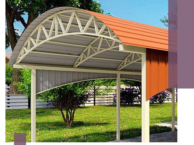 Навесы из профнастила под ключ в Гае — установка и монтаж