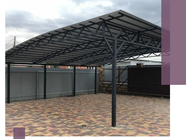 Металлические навесы под ключ в Гае — изготовление и монтаж