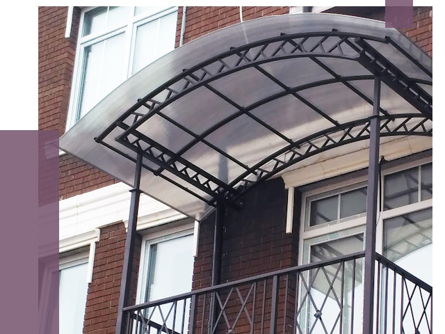 Козырьки над балконом в Гае от 8590 руб.  | ПРОЛЁТ-Гай