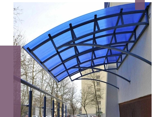 Козырьки из поликарбоната в Гае от 4270 руб. под ключ | ПРОЛЁТ-Гай