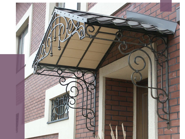 Двускатные козырьки в Гае под ключ от 12708 руб.