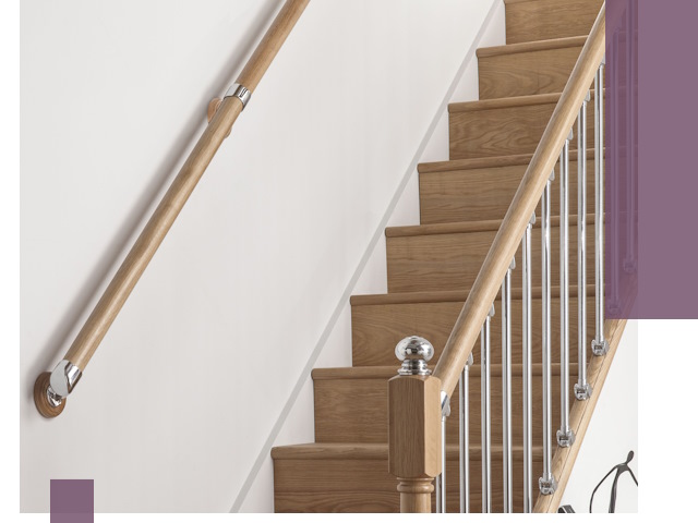 Пристенные поручни из стали и нержавейки под монтаж в Гае